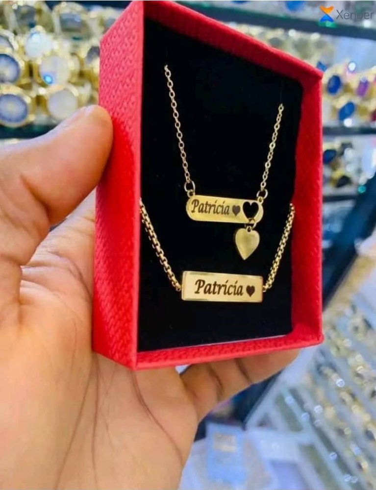 Ensemble collier + bracelet prénom doré