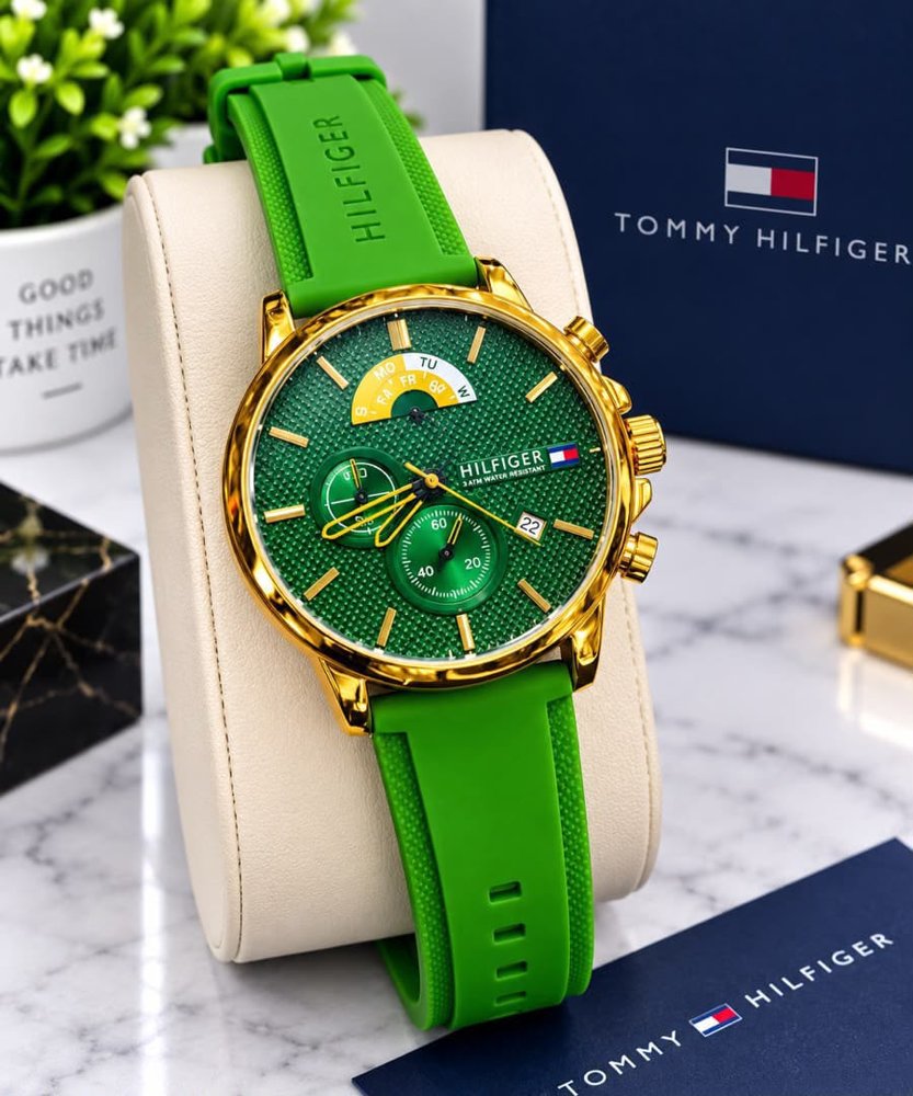Montre chronographe bracelet silicone