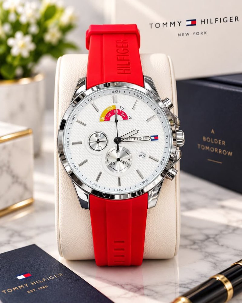 Montre chronographe bracelet silicone